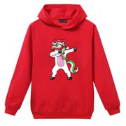 AkoaDa Kids Boys Girls Funny Unicorn Hoodies Cartoon Christmas Unicorn Print Pullovers Tops Casual Hooded Sweatshirt For Children