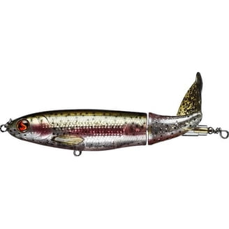 River2Sea Bubble Popper 88 Topwater Lure - 3.5", 5/8 Oz, Abalone Shad Finish, With Feathered Trailer Hook