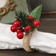 thumbnail image 2 of Xiao Hua Servilleteros con forma de piña para Navidad, decoración de escenario, lazos de cuerda de cáñamo tejidos a mano, 12 unidades (estilo B), 2 of 5
