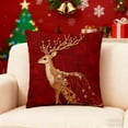 thumbnail image 5 of Meggemo 2D Elegant Gemstone Reindeer Pillow Cover Xmas Decorative Cushion Case For Sofa Living Room Home Holiday Decor, 5 of 6