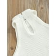 thumbnail image 6 of Gzhioc Toddler Girls Casual 3PCS Summer Outfits, Sleeveless Halter Tops + Shorts + Waist Bag Set, 6 of 9