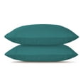 thumbnail image 2 of Set of 2 Ultra Soft Microfiber Zippered Pillow Cases (King, Teal), 2 of 6
