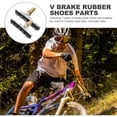 thumbnail image 2 of 1 Pair Mountain Bike V-Brake Pads Blocks Cycling MTB Road Silent Durable V Brake Rubber Shoes Parts (Black), 2 of 3