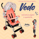 thumbnail image 2 of Carriola Bastón Ultra Ligera iBaby Vedo Estampado Plegado Plano Viajera rosa, 2 of 9