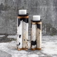 thumbnail image 4 of Uttermost Illini Wood Stone and Resin Candleholder in White and Black (Set of 2), 4 of 5