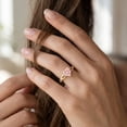 thumbnail image 5 of Rosec Jewels IGI Certified Lab Grown Pink Diamond Heart Engagement Ring 1 Carat - VS1 Grade - Fancy Pink White Diamond Ring - Ready to Gift, 10K Yellow Gold, US 11.00, 5 of 8