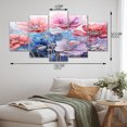 thumbnail image 4 of Designart "Purple Dreamy Flowers V" Abstract Botanicals Art Living Room Set, 4 of 5
