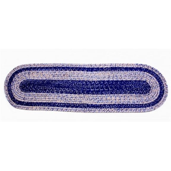 Braided Table Runner with Tassels, Sand Blue