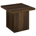 thumbnail image 3 of Coaster Devar 3-piece Square Engineered Wood Coffee Table Set in Dark Pine, 3 of 15