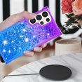 thumbnail image 7 of Case for Samsung Galaxy S24 Ultra Case Glitter Liquid Cute Clear Shockproof Back Cover,Soft TPU Phone Case for Samsung Galaxy S24 Ultra Gradient Purple, 7 of 7
