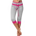 thumbnail image 2 of DHFJKG Crop Yoga Pants For Women Buttery Soft Stretchy Fitness Running Gym Sports Capri Pants With Drawstring, 2 of 4