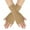 Khaki, variant on Fingerless Thumb Hole Short Gloves Mittens Winter Arm Warmer,Christmas Gifts for Lover(7.5Inch,Light Gray)