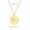 Aug(POPPY), variant on Women Stainless Steel Birth Month Flower Necklace Round Pendant Chain Gold-Feb(VIOLET)