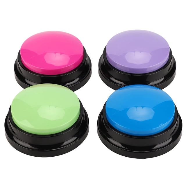 Botones parlantes para grabar mascotas, 4 piezas Botones parlantes para grabar Botones parlantes para grabar Botones grabables Artesanía excepcional