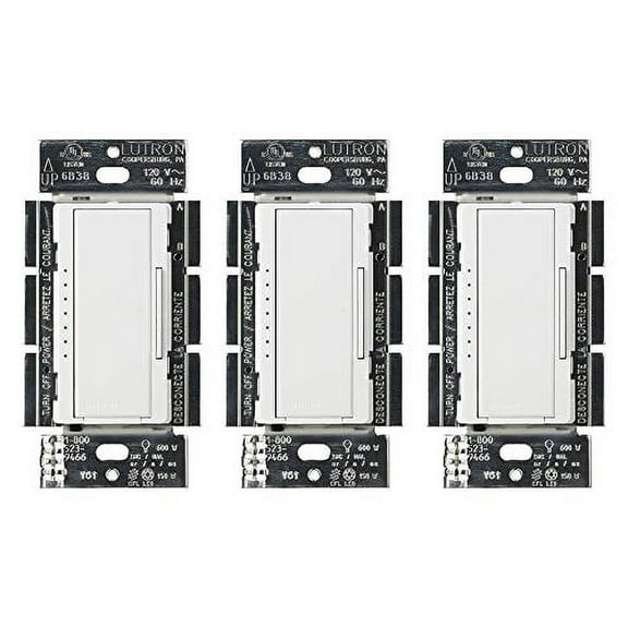 Lutron MACL-153M-WH-3 White Maestro C.L Dimmer S (3 Pack) | for Dimmable LED, Halogen & Incandescent Bulbs, Single-Pole or Multi-Location | MACL-153M-WH
