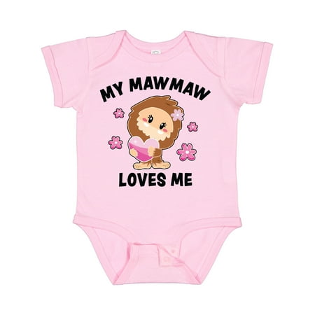 

Inktastic My Mawmaw Loves Me with Bigfoot Gift Baby Girl Bodysuit