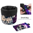 thumbnail image 4 of PhooArto Travel Cosmetic Bags Barrel Makeup Bag, Multifunctional Toiletry Bucket Bags Round Organizer Storage Pocket, Purple Flower Skull Head, 4 of 6
