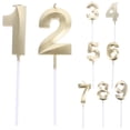thumbnail image 2 of 9pcs Birthday Cake Number Candle Sign 3d Number Display Candle Birthday Cake Decoration Candle(1-9), 2 of 9