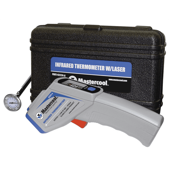 Mastercool MSC52224ASP Infrared Thermometer in Case w/ MSC52220 1" Thermometer
