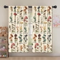 thumbnail image 5 of Blackout Kids Curtains,Colorful Mushroom Label Light Pattern Childrens Insulated Curtains Set Of 2,Bedroom Essentials,Toddler Room Decor 52"x63", 5 of 5