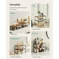 thumbnail image 3 of Cabinet Organizer Shelf, Set of 2 Kitchen Counter Shelves, Kitchen Storage, Spice Rack, Stackable, Expandable, Metal and Engineered Wood, Ink Black and Heather Greige UKCS020X02, 3 of 15