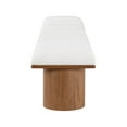 thumbnail image 6 of Meridian Furniture Pavilion Cream Boucle Fabric Bench, 6 of 7
