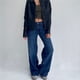 thumbnail image 4 of Pantalones vaqueros de pierna ancha for mujer, de talle bajo, holgados, pierna recta, pantalones de mezclilla for novio, pantalones vaqueros sueltos casuales, estilo niña Y2K, 4 of 6