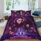 thumbnail image 2 of La Noche del Cazador Conjunto de sábanas temático, trío de piezas, cómodo y amigable con la piel, diseño único, regalo de decoración para el hogar para familiares, amigos y fans,173cm *218cm, 2 of 6