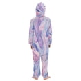 thumbnail image 3 of Soft Big Kids Onesie Pajamas Cozy Loose-Fit Jumpsuits for kids with Pockets for Christmas Lounge & Play Pale Pink Marine Creatures, 3 of 8