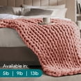 thumbnail image 2 of Vellux 9lb Full Weighted Throw | Chunky Knit Soft Breathable Blanket | Terracotta, 2 of 7