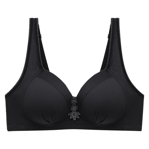 WILLBEST Brasier Transparente Mujer Sujetador Fino Sin Aros De Acero Para Mujer, Color Liso, Bordado, Transpirable, Cómodo