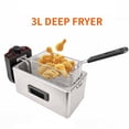 thumbnail image 4 of 2000W Stainless Steel Deep Fryer, 3L Capacity With Temperature Control, Electric Fryer With Lid And Basket For Home Kitchen, 4 of 7