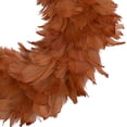 thumbnail image 3 of Northlight Two-Tone Feathers Christmas Wreath - 14.5" - Unlit - Rust Orange, 3 of 5