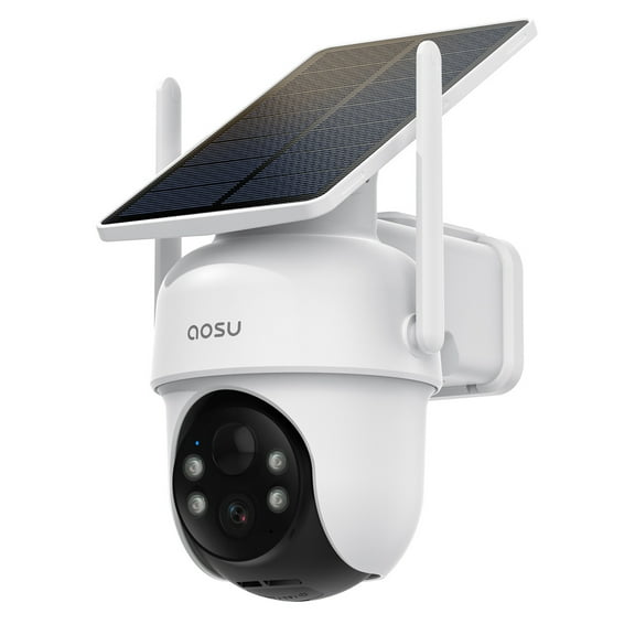 aosu 2K QHD 3.0-MP Wi-Fi Outdoor AI-Smart Solar Security Camera with Panoramic PTZ and Auto-Tracking, C9C2CA11, C9C2CA11