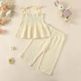 thumbnail image 6 of Shadoumai Baby Girl Easter Outfit 0-3 Months Cartoon Rabbit Easter's Day Round Neck Tops and Shorts with Pockets 2pcs Outfits Clothes Set, 6 of 8