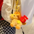 thumbnail image 3 of Llavero esponjoso con colgante de caballo de peluche del zodiaco, con bolsa de la suerte, decoración naranja, mochila, llaves, adorno de escritorio, 3 of 8