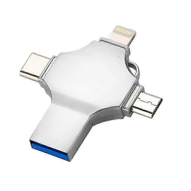 2TB 4-in-1 iPad USB 3.0 Memory Drive Flash Photo Stick for iPhone Type C Android