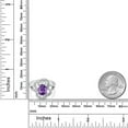 thumbnail image 3 of Gem Stone King 925 Sterling Silver Statement Ring Set with Oval Purple Amethyst (2.42 cttw) (Size 8), 3 of 3