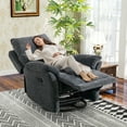 thumbnail image 2 of Bonzy Home Swivel Rocker Recliner Chairs for Living Room Overstuffed Breathable Manual Reclining Chair Modern Sofa Smoky Grey, 2 of 7