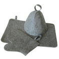 thumbnail image 4 of DINHEAROM Sauna Protective Cap and Pad Set Felt 1 Set 32x0.3937in for Women, 4 of 8
