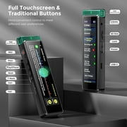 136GB Digital Voice Recorder with Playback, Innioasis R1 Full Touchscreen Voice Recorder with AI Intelligent Transcription and Bluetooth, Voice Activated Sound Audio Recorder Device with Mic (Green)