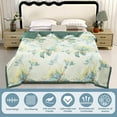 thumbnail image 5 of Qocolhg Summer Cooler Quilt Twin Size - Cooling Blankets for Hot Sleepers, Skin-friendly Plain Printed Washed Cotton Summer Quilt, Bedding Soft Coverlet Quilts for Kids, 55x77 inch, Green, 5 of 6