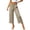 Khaki, variant on QSAWXQZ Women's Polka Dot Cropped Wide Leg Pants Elastic Waist Capri Pants with Pockets Free Size
