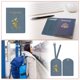 thumbnail image 2 of Conjunto de Funda para Pasaporte y Etiqueta de Equipaje Uxcell - Funda de Pasaporte de Privacidad Segura - Etiquetas de Maleta - [Azul Mist - Cuero PU] Accesorios de Viaje, 2 of 7
