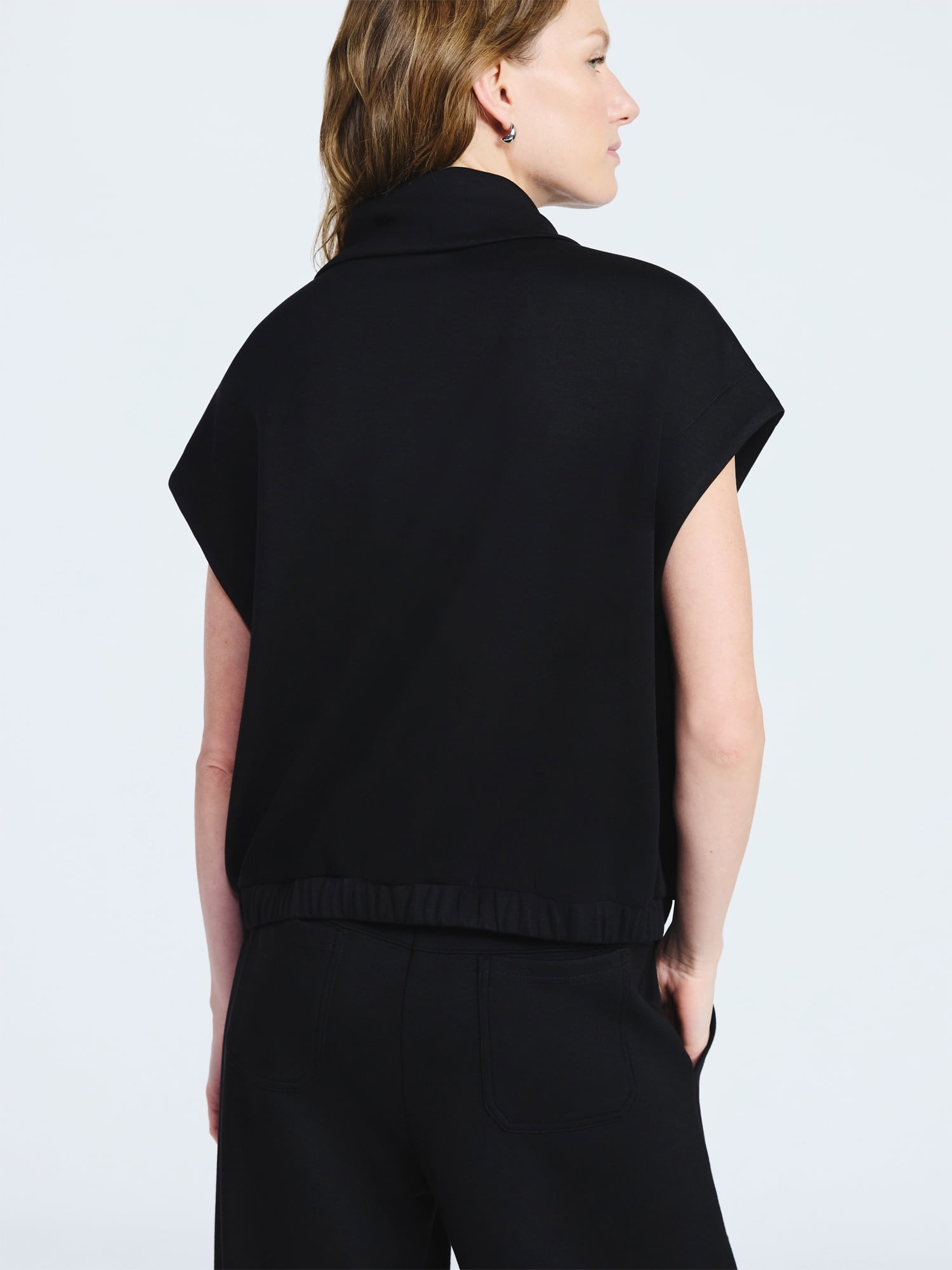 Scoop Women's and Women's Plus New Scubaknit Snap Vest, Sizes XS-4X