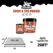 Liquid Rubber EPDM and TPO Primer, Rubber RV Roofing Coating, 1 Quart, 62 Sq ft Coverage