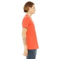 thumbnail image 3 of BELLA + CANVAS Men’s Jersey Tee, 100 Cotton, Short Sleeve Crew T-Shirt, Coral, Sizes S-4XL, 3 of 4