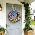 thumbnail image 5 of Plaid Easter Bows for Wreaths - Rustic Velvet Decorative Bunny Bow with Ears, Holiday Fabric Topper for Front Door, Wall, Window, DIY Spring & Party Decor, 5 of 5