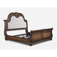 thumbnail image 4 of Traditional 1pc King Tufted Bed Coffee Brown Formal Bedroom Furniture, 4 of 5