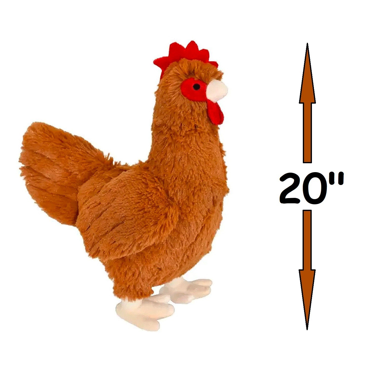Jumbo Dog Toys Soft Stuffed Plush Cuddle and Play Animal Themes for All Breeds (Both Roosters Combo)